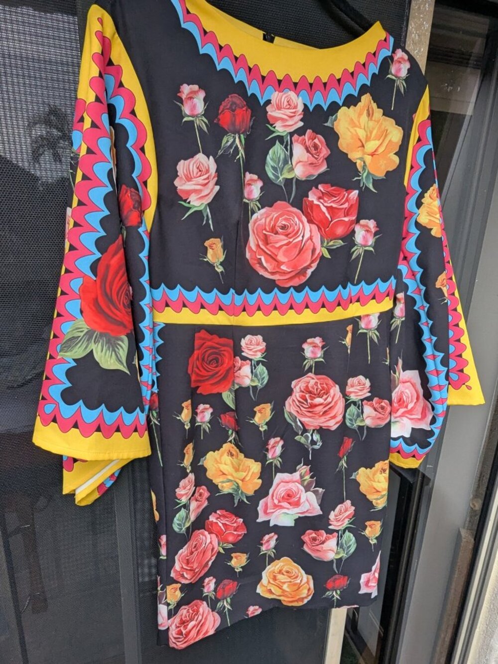 Rose pattern dress